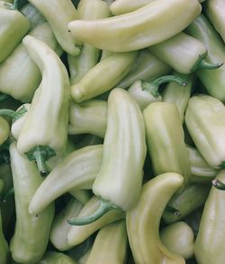 Full frame shot of peppers in market