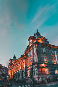 Low angle view of building against sky