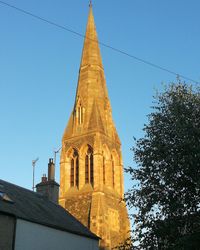 Low angle view of cathedral against clear sky