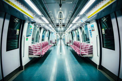 Interior of train