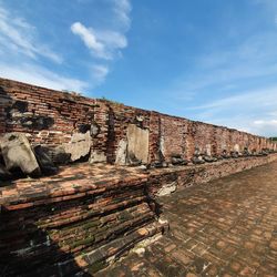 View of old ruin building against sky