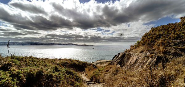 Panoramic view of sea against sky