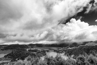 Panoramic view of landscape against sky