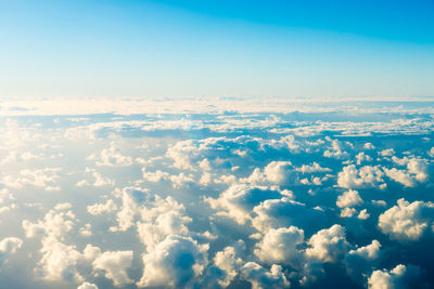 Aerial view of clouds in sky