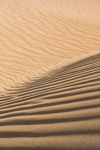 High angle view of sand dune
