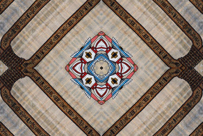 Full frame shot of patterned ceiling of building