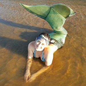 Woman in swimming pool