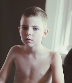 Portrait of shirtless boy