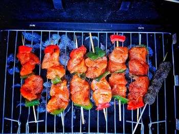 Vegetables on barbecue grill