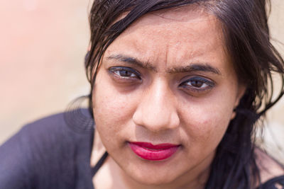 Close-up portrait of woman