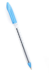 High angle view of pen against white background