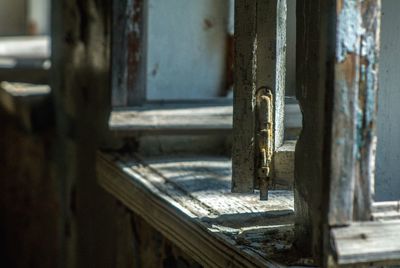 Close-up of old abandoned building