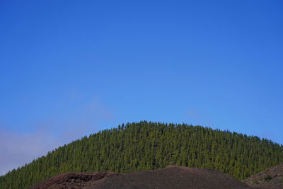 Scenic view of land against clear blue sky