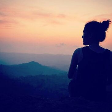 silhouette, sunset, lifestyles, leisure activity, rear view, standing, mountain, sky, scenics, tranquil scene, beauty in nature, landscape, men, tranquility, three quarter length, nature, person, looking at view