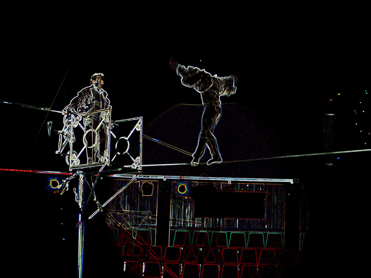 darkness, night, no people, black background, basketball, electricity