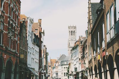 Low angle view of buildings in city