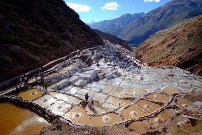 Maras salt mine in peru