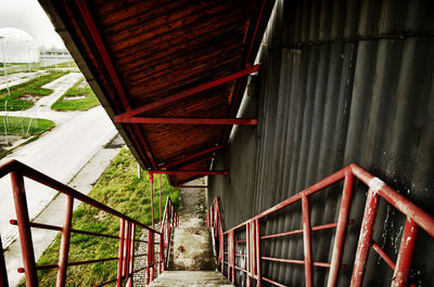 Low angle view of staircase in building