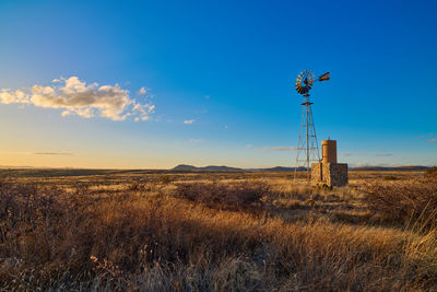 Water pump windmill at city of rocks state park, nm.