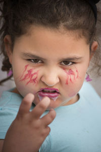 Close-up portrait of a girl