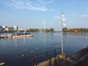 Boats in harbor