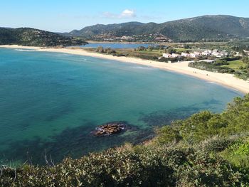 High angle view of beach in chia bay