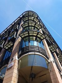 Low angle view of modern building against sky