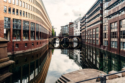 Reflection of buildings in water