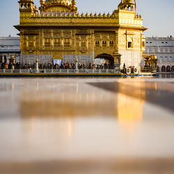 Beautiful view of golden temple - harmandir sahib in amritsar, punjab, india, famous indian sikh