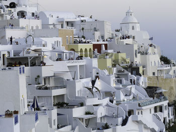 Mediterranean mood sunset at santorini island, greek