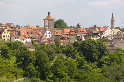 Medieval town rothenburg ob der tauber in bavaria, germany