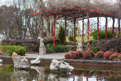 Sculpture in garden