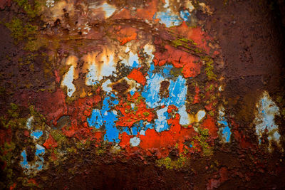 Full frame shot of rusty metal wall