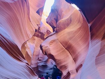 Low angle view of rock formation