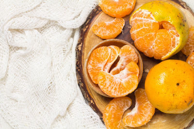 Directly above shot of orange fruits