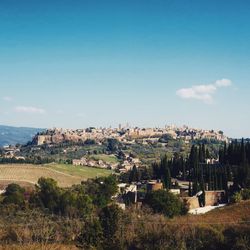 Panoramic view of townscape against sky