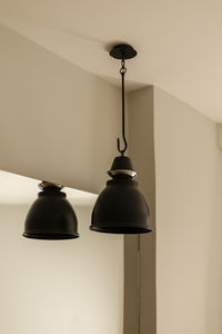 Low angle view of chandelier