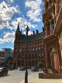 Low angle view of buildings against sky