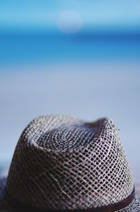 Close-up of water against blue sky