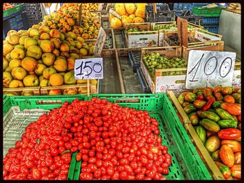 Full frame shot of fruits for sale