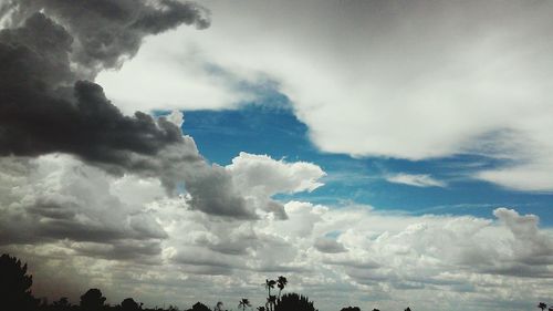 Low angle view of cloudy sky