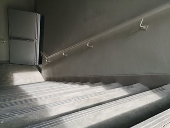 High angle view of staircase in building