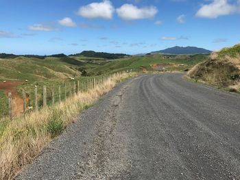 Road amidst landscape against sky