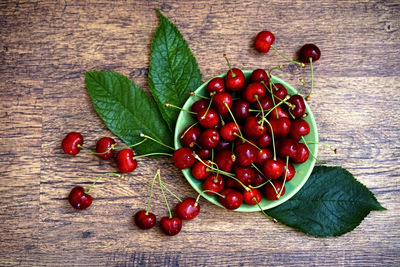Close-up of strawberries on table