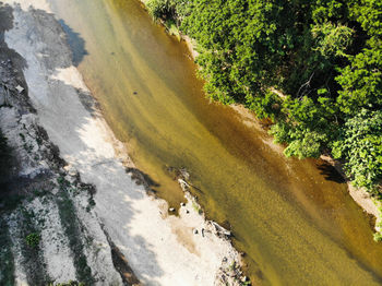 High angle view of land