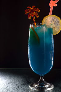 Close-up of drink in glass on table