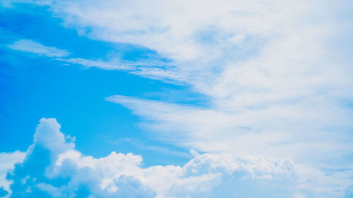 Low angle view of clouds in sky