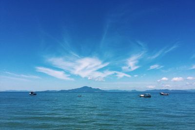 Boats in sea