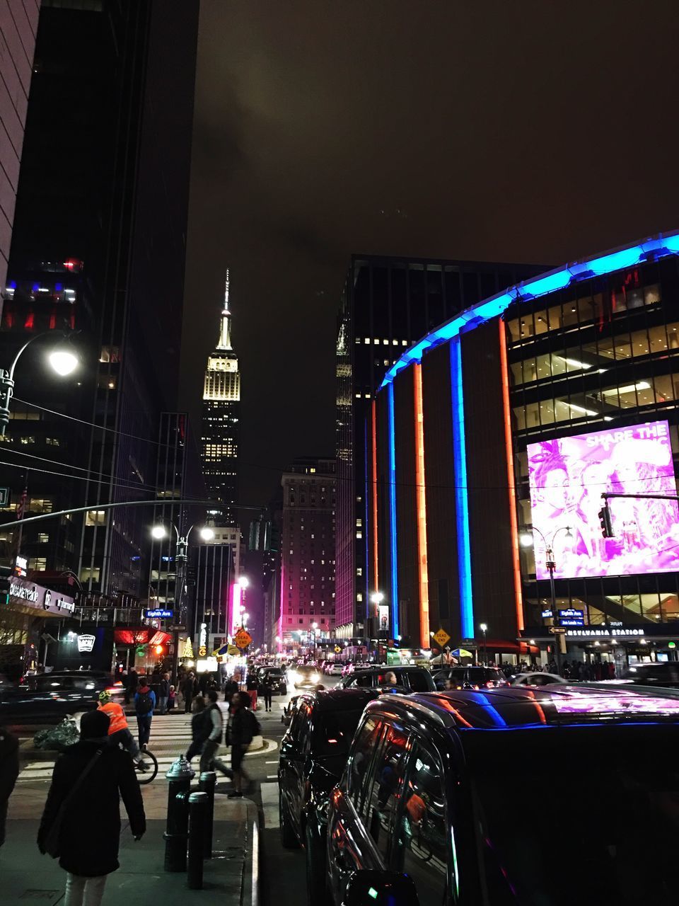 ILLUMINATED CITY AT NIGHT