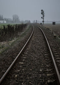 Surface level of railroad tracks